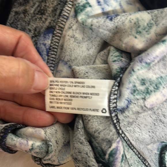 Wild Fable Black and Blue Floral Mini Dress great with pair leggings - Picture 5 of 9